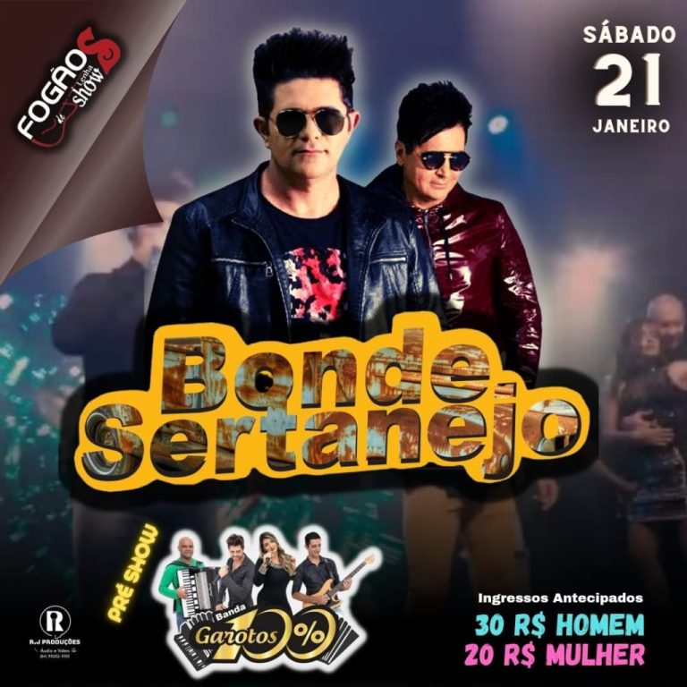 BONDE SERTANEJO CANTA NO FOGÃO DE LENHA SHOW NESTE SÁBADO (21/01)