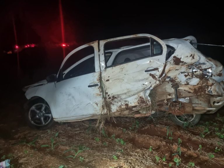 MOTORISTA FICA FERIDO APÓS CAPOTAMENTO NA GO-210 ENTRE CATALÃO E GOIANDIRA