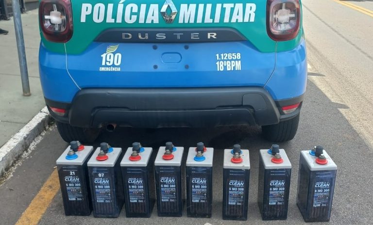 POLÍCIA MILITAR DE CATALÃO PRENDE JOVEM POR FURTO DE BATERIAS EM TORRES DE TRANSMISSÃO