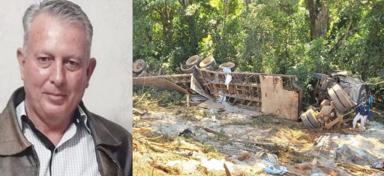 MOTORISTA MORRE EM ACIDENTE COM CAMINHÃO CARREGADO DE FERTILIZANTES NA BR-050