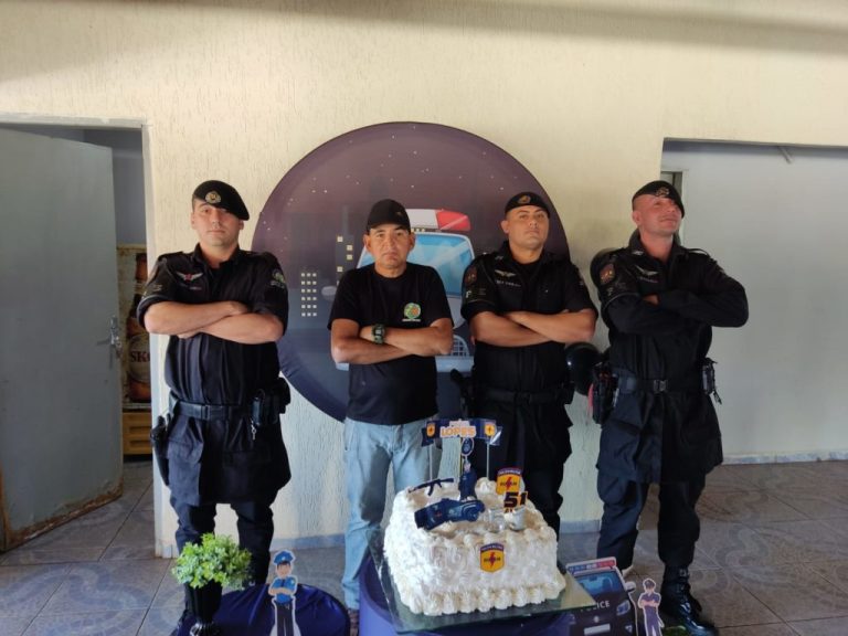 POLICIAIS DA CPE DE CATALÃO REALIZARAM DESEJO DE ANIVERSARIANTE EM FESTA TEMÁTICA DE POLÍCIA