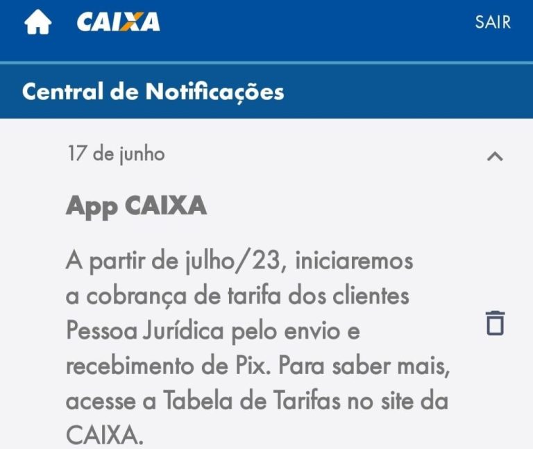 CAIXA ECONÔMICA FEDERAL VAI TAXAR PIX PARA PESSOAS JURÍDICAS A PARTIR DE JULHO