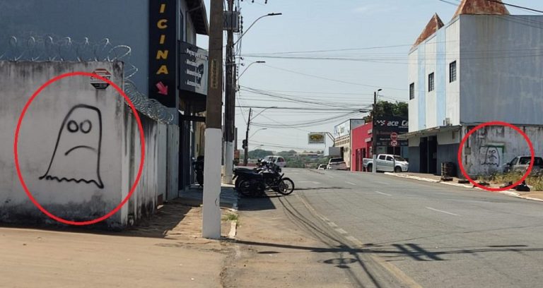 MISTÉRIO DAS PICHAÇÕES DE FANTASMAS ASSOMBRA CATALÃO