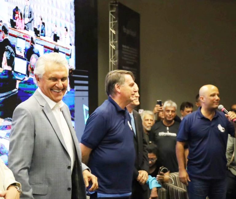 GOVERNADOR CAIADO E EX-PRESIDENTE BOLSONARO ABORDARAM REFORMA TRIBUTÁRIA E SEGURANÇA NO CONGRESSO HARPIA BRASIL, EM GOIÂNIA