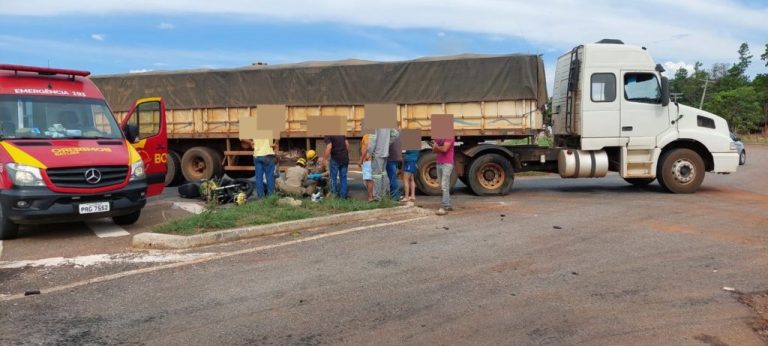 GRAVE ACIDENTE NA GO-210 DEIXA MOTOCICLISTA FERIDO EM GOIANDIRA
