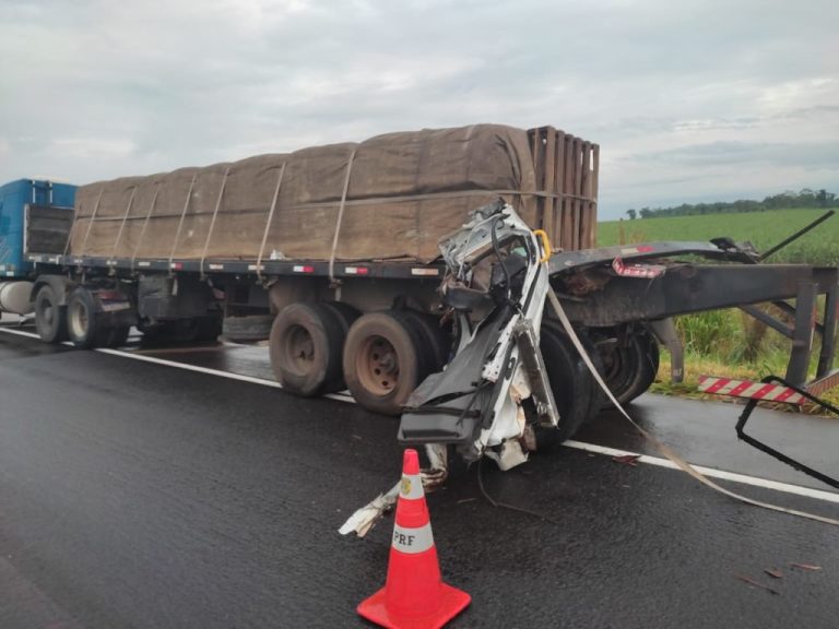 MOTORISTA DE AMBULÂNCIA BATE NA TRASEIRA DE CAMINHÃO NA BR-060 EM GOIÁS, PROVOCANDO MORTE DE IDOSA QUE ACOMPANHAVA PACIENTE