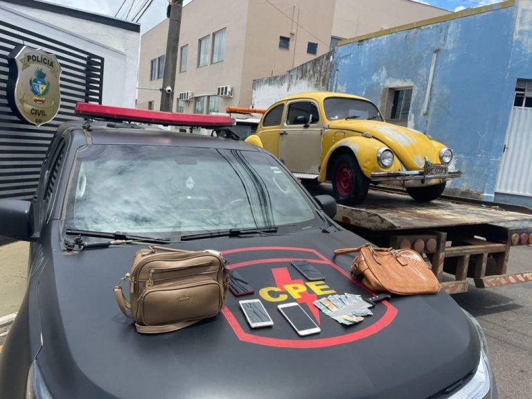 AÇÃO RÁPIDA DA POLÍCIA: QUADRILHA EM FUSCA AMARELO FOI CAPTURADA POR POLICIAIS DO CPE APÓS SÉRIE DE ROUBOS EM CATALÃO