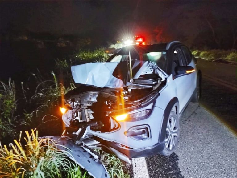 Em Cumari, motorista bate na traseira de motocicleta e mata condutor de 47 anos de idade; reprovado no bafômetro, condutor do carro foi preso em flagrante