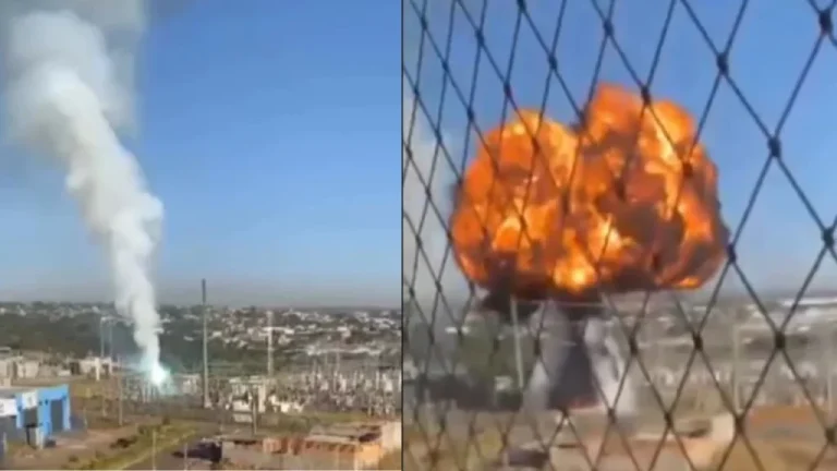 Moradores registram explosão em subestação de energia em Goiânia