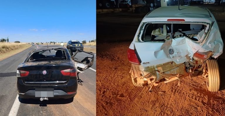 Três pessoas feridas em dois acidentes na BR-050