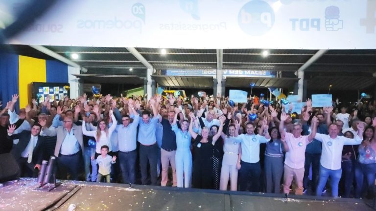 Com presença de Adib Elias e Jamil Calife, ato de convenção do União Brasil lança candidatura de Haroldinho Calaça à prefeitura de Três Ranchos