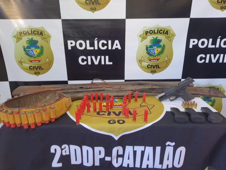 Ação da Polícia Civil de Catalão apreende armas de fogo e munições