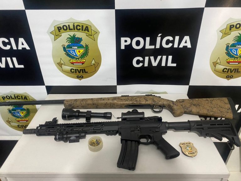 Polícia Civil de Ipameri apreende armas de fogo longas e irregulares, em zona rural