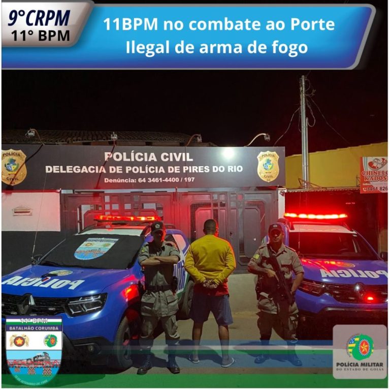 PMGO prende indivíduo por porte ilegal de armas, em Vianópolis (GO)