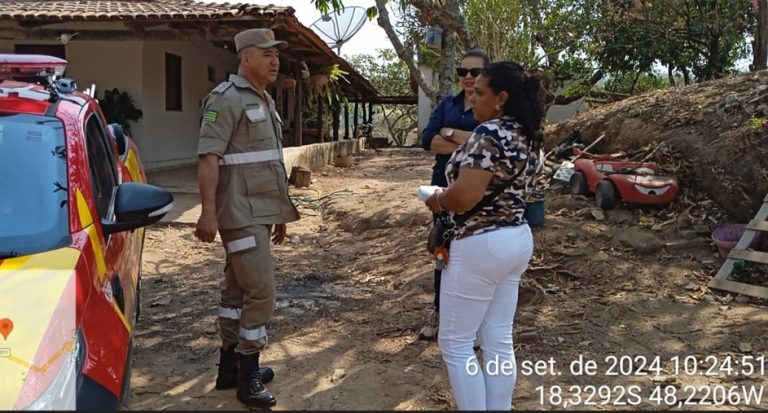 10º BBM realiza ação educativa, na zona rural de Anhanguera, em prol da prevenção e do combate a incêndios florestais