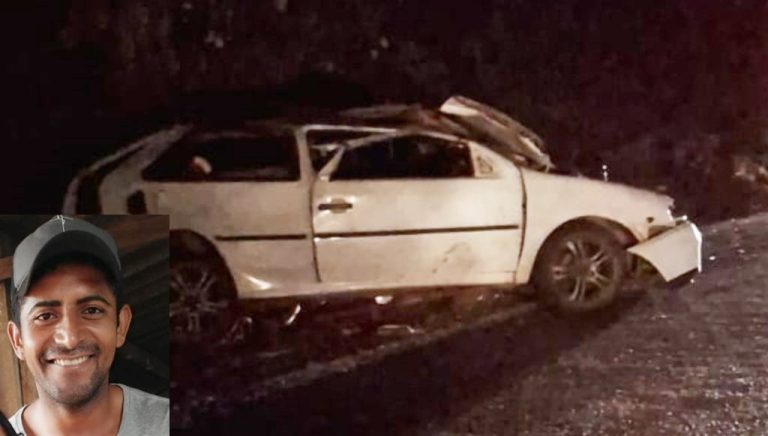 Morre o motorista arremessado para fora do veículo em capotamento na GO-210, na ponte de Davinópolis