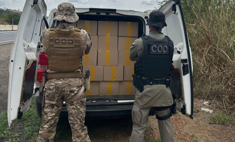 Mais de R$ 1 milhão em impostos sonegados: Com abordagem na BR-050, em Catalão, COD e Receita desarticulam transporte ilegal de cigarros