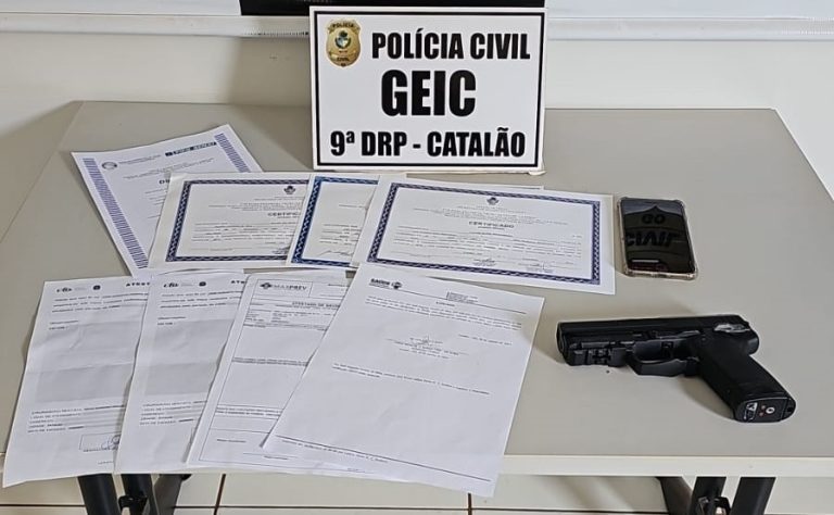 Polícia Civil de Catalão cumpre mandado em investigação de falsificação de atestados e diplomas