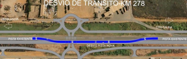 BR-050: obras de viaduto mudam tráfego em Catalão