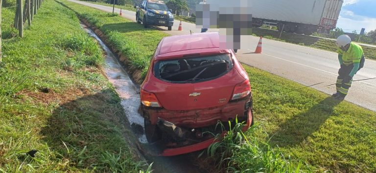 Cinto de segurança salvou vidas em capotamento na BR-050