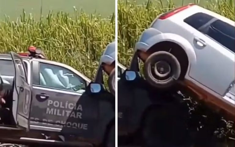 Casal morre em acidente com viatura da Polícia Militar de Goiás