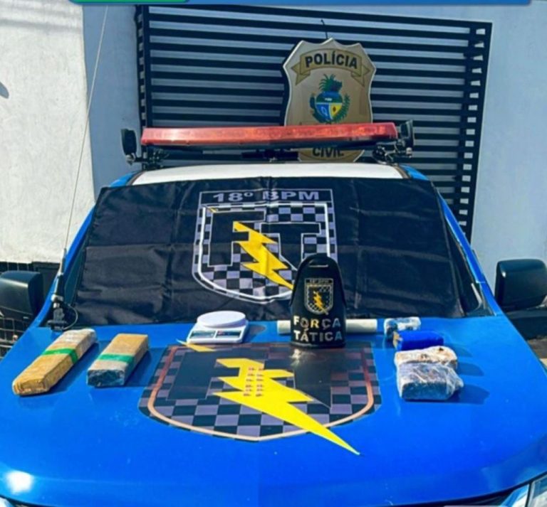 Homem de 25 anos é preso com 4,5 kg de drogas em Catalão