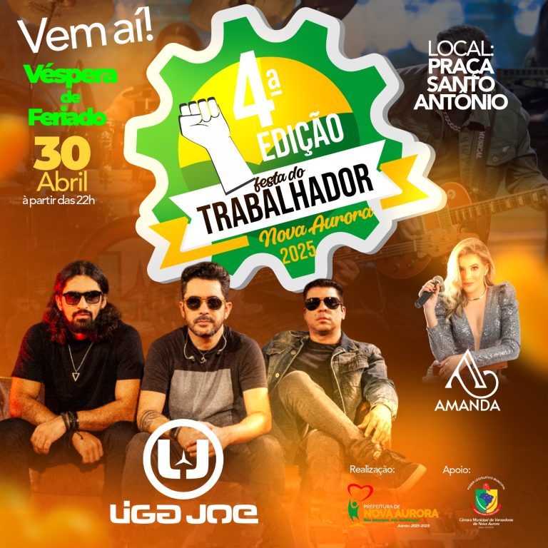 Shows do Dia do Trabalhador e das Mães vão movimentar Nova Aurora de Goiás no feriadão