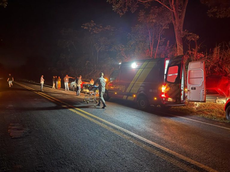Acidente na GO-210 deixa duas pessoas feridas, entre Goiandira e Nova Aurora