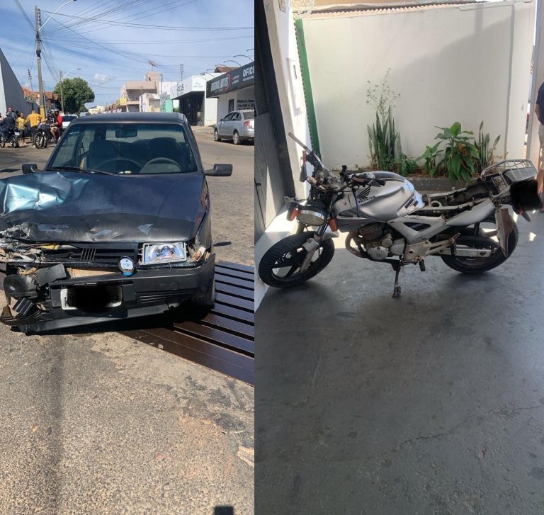 Passageiro é arremessado em colisão violenta em Catalão