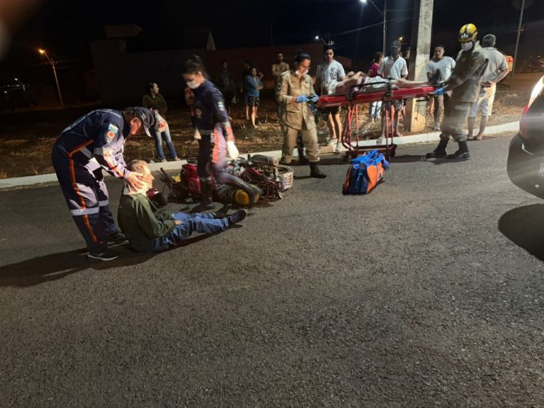 Homem é atropelado por motocicleta enquanto caminhava em avenida de Catalão