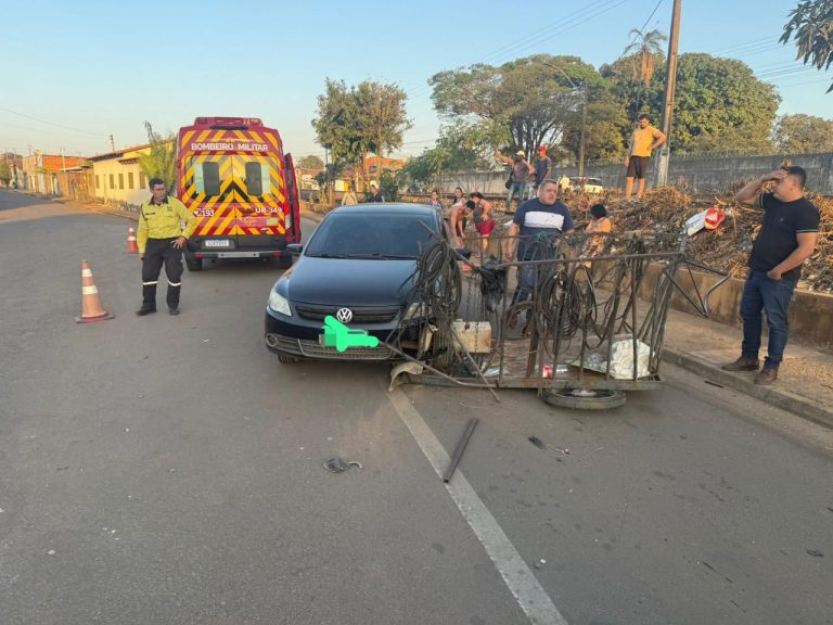 Idoso sofre fraturas em atropelamento no bairro São Francisco, em Catalão