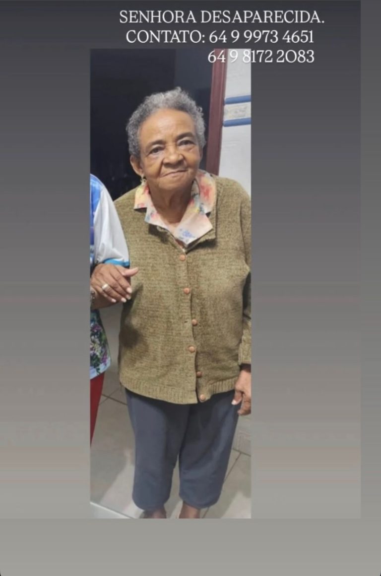 Idosa com Alzheimer desaparece no bairro Santa Cruz; família mobiliza buscas e pede ajuda