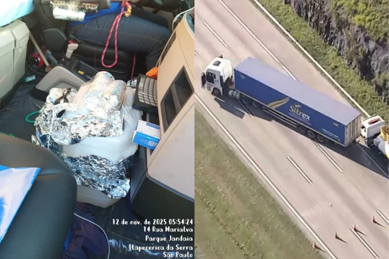 Motorista sequestrado no Rodoanel, em São Paulo, desmaia durante resgate após ser amarrado a bomba falsa