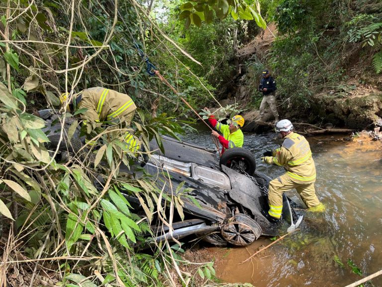 Quatro pessoas da mesma família morrem em saída de pista na BR-050, em Campo Alegre de Goiás