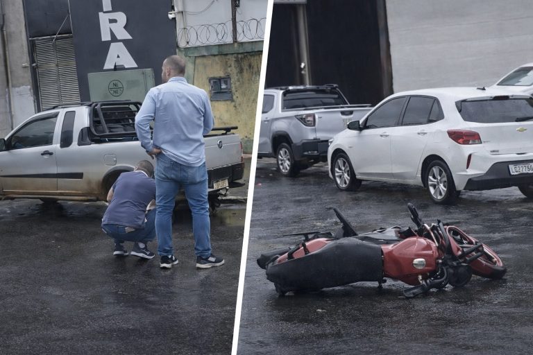 Motociclista fica ferido após colisão com carro na Avenida Dr. Lamartine, em Catalão