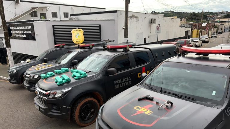 CPE apreende quase 22 kg de drogas e prende três suspeitos em Catalão