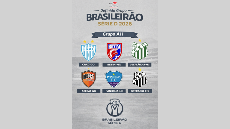CRAC de Catalão e Abecat Ouvidorense conhecem adversários na Série D do Brasileiro 2026