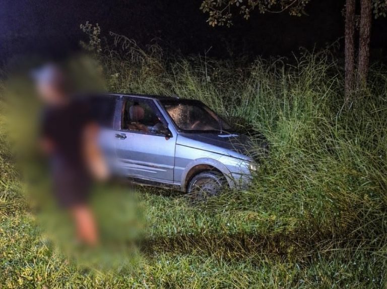 Motorista perde controle e carro sai da pista na BR-050, em Catalão