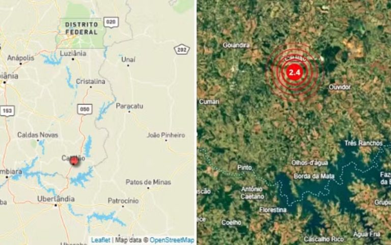 Tremor de terra de magnitude 2,4 é registrado em Catalão