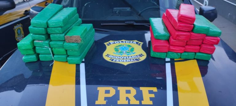 PRF apreende 40 kg de maconha durante fiscalização na BR-050, em Catalão