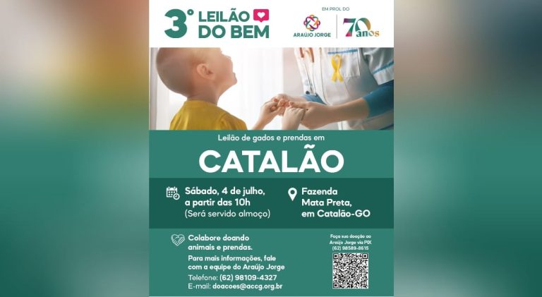 3º Leilão do Bem mobiliza Catalão para arrecadar recursos ao Araújo Jorge